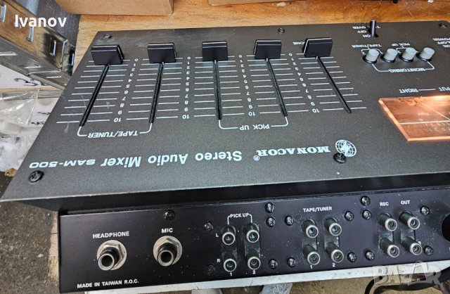Monacor Sam-500 stereo audio mixer/ миксер , снимка 2 - Ресийвъри, усилватели, смесителни пултове - 41866061