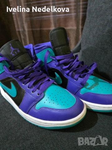 Sneakers Air Jordan 1 Mid Black Grape, снимка 4 - Маратонки - 53814466