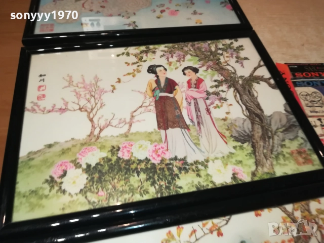 JAPAN X3-ЯПОНСКИ МОТИВИ-КАРТИНИ РАМКИ СТЪКЛО 0110251830, снимка 7 - Антикварни и старинни предмети - 51911155