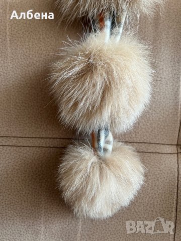 Яка / шал естествен косъм от лисица , снимка 3 - Шалове - 38879420