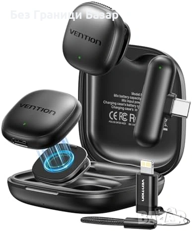 Нов Безжичен лавалиерен микрофон 200м AI шумопотискане 48kHz за TikTok