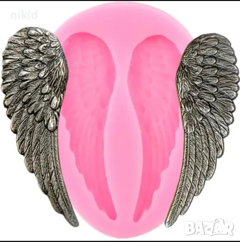 2 тесни крила крило силиконов молд форма фондан гипс шоколад