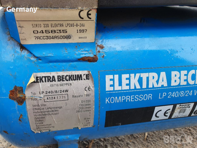 Компресор шмиргел електрожен, снимка 3 - Компресори - 36346744