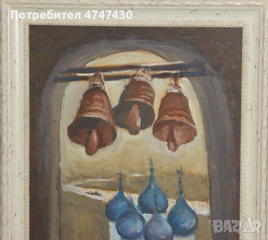 Стоян Домусчиев маслени бои картина пейзаж, снимка 4 - Картини - 53643558