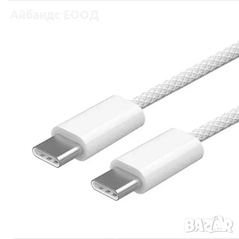 Плетено зарядно Apple Type C към Type C, снимка 4 - Кабели и адаптери - 49423308