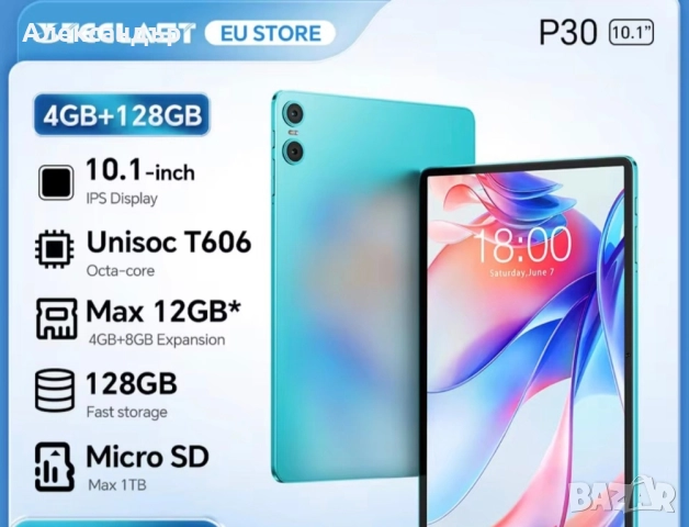 tablet teclast p30 10,1inc New таблет текласт меню на български 