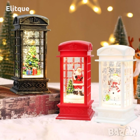 Коледна снежна лампа с LED светлина – празнична магия за уютен дом и топъл коледен дух, снимка 4 - Декорация за дома - 52820237