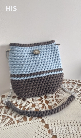 Луксозни плетени дамски чанти, ръчно изработени, с дълга дръжка за през рамо, , снимка 14 - Чанти - 40479121