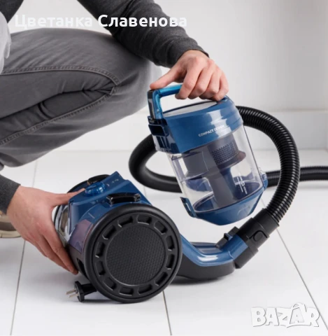 Прахосмукачка без торба Taurus Homeland Cyclone Animal, 800W, капацитет 2l, HEPA филтър, синя, снимка 5 - Прахосмукачки - 50488174