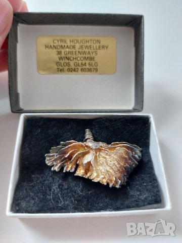 Антикварна ръчно изработена сребърна брожка , снимка 3 - Антикварни и старинни предмети - 44335934