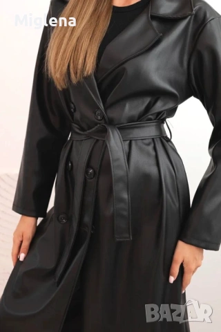 Кожен тренчкот , снимка 2 - Палта, манта - 53859896