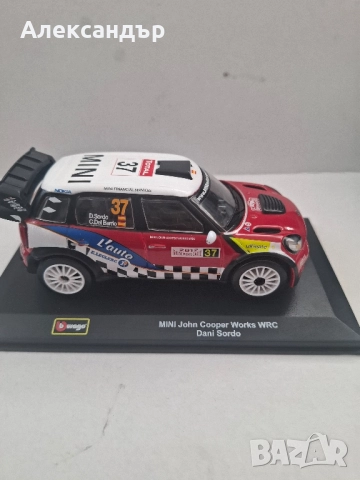 Burago рали автомобил Mini John Cooper Works WRC в мащаб 1/32, снимка 3 - Колекции - 51692076