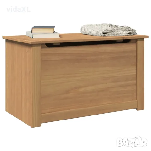 vidaXL Ракла за съхранение с капак PANAMA 79x42x46 см бор масив, снимка 2 - Скринове - 56147514