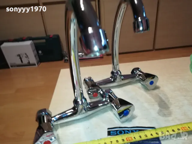 СМЕСИТЕЛ ЗА СТЕНА-ЧЕШМА С ДВЕ ВРЪТКИ 2111241021, снимка 3 - Смесители - 48048157