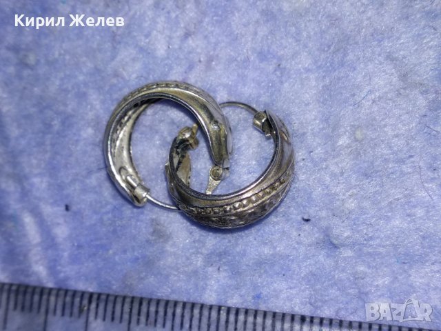 ОРНАМЕНТИРАНИ РЕТРО АРТ СРЕБЪРНИ ОБЕЦИ СРЕБРО 925 РЪЧНА МАЙСТОРСКА СТАРА ИЗРАБОТКА 18586, снимка 14 - Обеци - 40920792