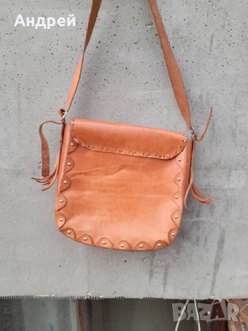 Стара дамска кожена чанта #20, снимка 3 - Антикварни и старинни предмети - 41964650