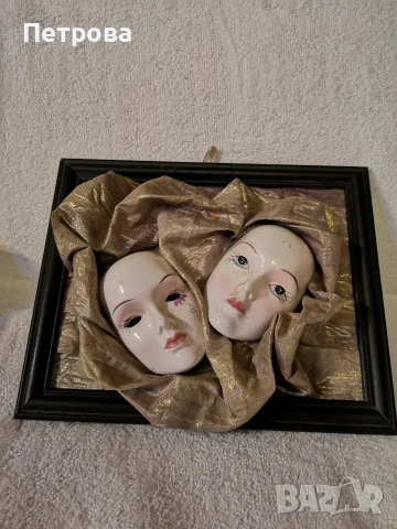 картина с венециански маски. , снимка 3 - Картини - 53727324