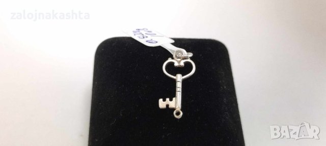 Сребърна висулка ключ-0,82гр/925, снимка 1 - Колиета, медальони, синджири - 41468984