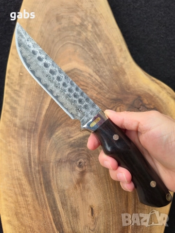 Ловен нож дамаска стомана,LN427, снимка 7 - Ножове - 52492194