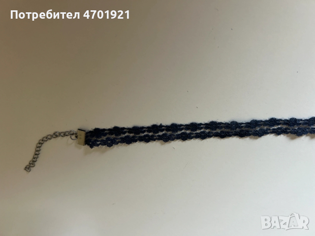 Дамски тъмносин чокър, снимка 5 - Други - 53136465