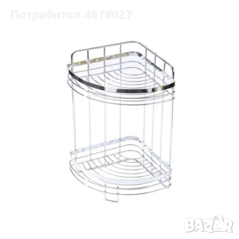 Етажерка за баня Rosberg R53001A2, 2нива/3нива ъгъл, 21x21x39см., снимка 3 - Етажерки - 55780428
