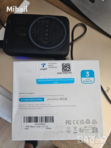 INIU BI-B43 MagPro 10000mAh магнитна външна батерия, нова и запечатана , снимка 4 - Външни батерии - 56002242