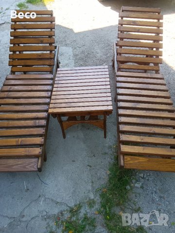 Комплект шезлонги и маса , снимка 1 - Градински мебели, декорация  - 41061466