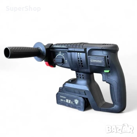 5в1 к-т 36v 10.0A STAHLMAYER  гайковерт винтоверт ъглошлайф перфоратор лед лампа, снимка 9 - Други инструменти - 52398201