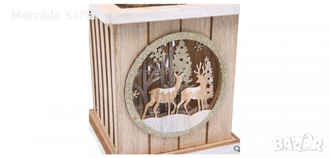 Коледен декоративен фенер, Елени, снимка 3 - Декорация за дома - 34736480