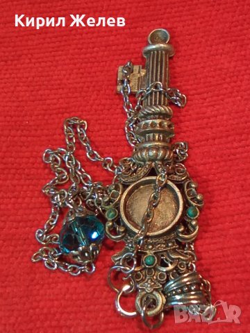 ПОСРЕБРЕН ВИНТИДЖ АРТ МЕДАЛЬОН - КЛЮЧЕ с ВЕРИЖКА 21699, снимка 3 - Колиета, медальони, синджири - 32525233