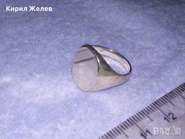 АРИСТОКРАТИЧЕН МАСИВЕН СРЕБЪРЕН ПРЪСТЕН ПОЛИРАНО до ОГЛЕДАЛЕН БЛЯСЪК СРЕБРО 925 РЪЧНА РАБОТА 38744, снимка 12 - Пръстени - 41741231