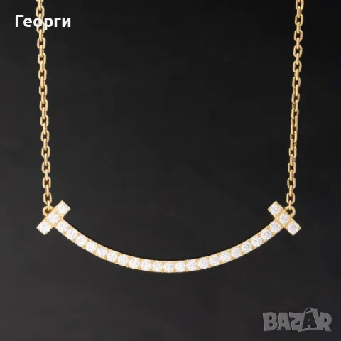 Tiffany & Co колие с мойсанити, снимка 1