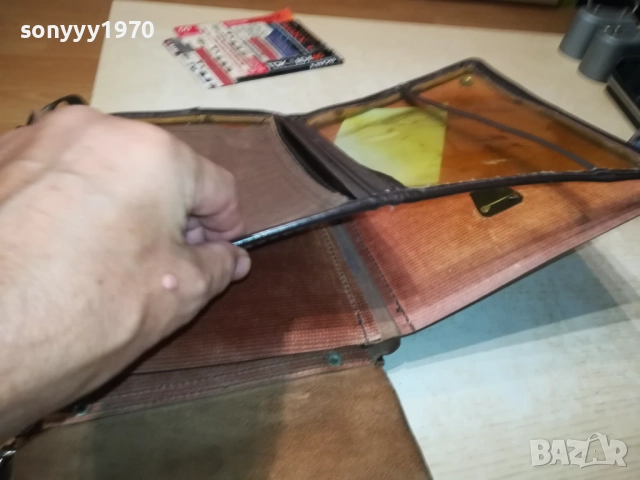 АНТИКА-СТАРА КОЖЕНА ЧАНТА 1008251941LCHERY, снимка 8 - Антикварни и старинни предмети - 51670625