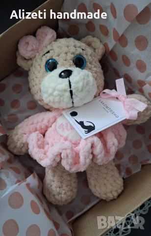 Плетено мече , снимка 3 - Плюшени играчки - 50461519