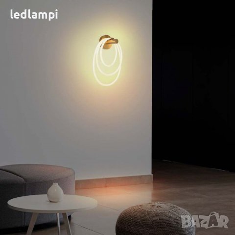 LED Аплик 36W Златен Топло Бяла Светлина, снимка 5 - Лампи за стена - 41946568