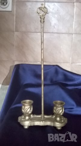 два барокови свещници-комплект, снимка 2 - Антикварни и старинни предмети - 39896911