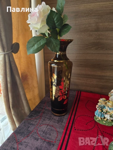 Голяма стъклена ваза, снимка 6 - Вази - 51946557