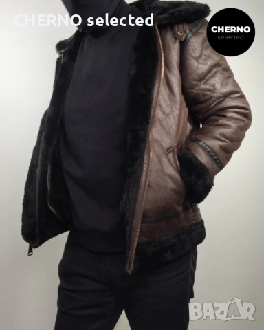 Бомбър яке от еко кожа ALPHA INDUSTRIES B3 Faux Leather bomber jacket – L – Ново с етикети, снимка 3 - Якета - 52850676