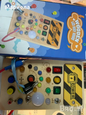 Монтесори дървена игра 12м.+ / Звук и светлини, снимка 2 - Музикални играчки - 53202213