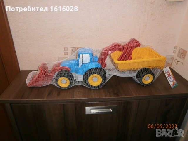 Детски багер с гребло и ремарке., снимка 3 - Коли, камиони, мотори, писти - 41003069