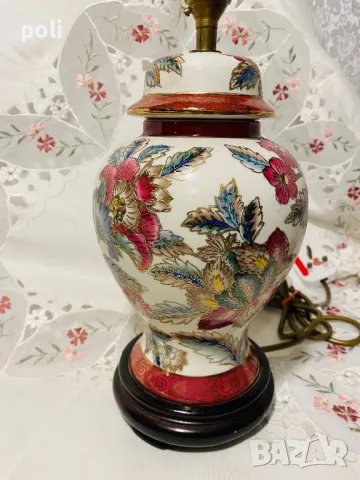 порцеланова настолна лампа, снимка 8 - Настолни лампи - 49122431