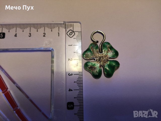 Стара сребърна висулка Детелина (21), снимка 4 - Колиета, медальони, синджири - 39121556