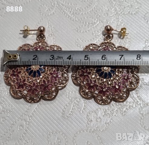 Оригинални сребърни Флорентински филигранни обеци, снимка 9 - Обеци - 44218207