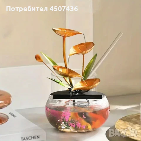 2025 Комплект USB захранван декоративен фонтан с аквариум, снимка 4 - Декорация за дома - 51180238