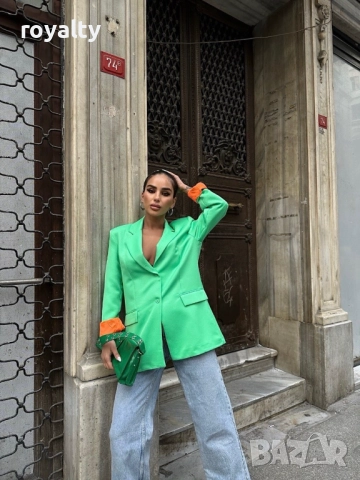Дамско Сако Цвят Мента , снимка 5 - Сака - 52221434