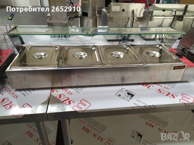 Топли витрини Бен Мари на водна баня с 5 гастронорми! ХИТ Цена 539лв/275,59€!, снимка 7 - Обзавеждане за заведение - 53117844