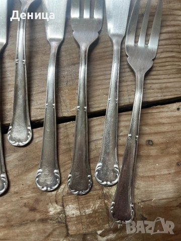 Елегантни прибори за рибка🥰 Посребрение 60 микрона 6 вилици+6 ножа , снимка 4 - Прибори за хранене, готвене и сервиране - 53346116