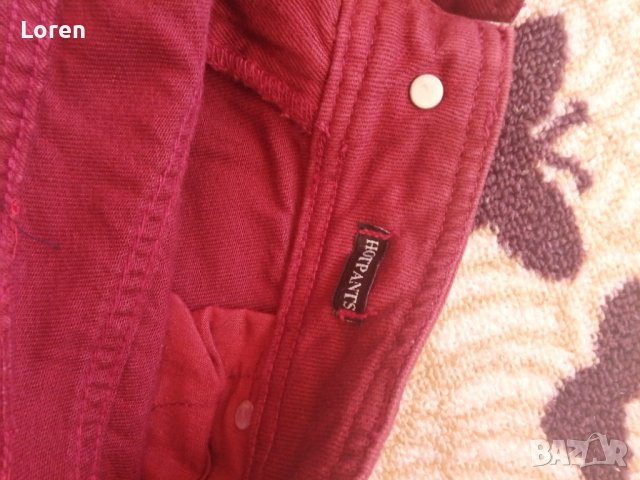 Като нови!❤️Cool cat❤️Къси дънки цвят бордо, снимка 12 - Дънки - 41460221