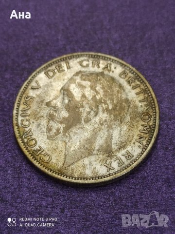 1/2 крона 1927 г сребро Великобритания

, снимка 3 - Нумизматика и бонистика - 41597431