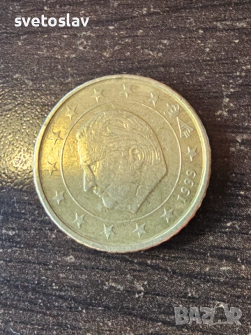 Монета 50цента Белгия